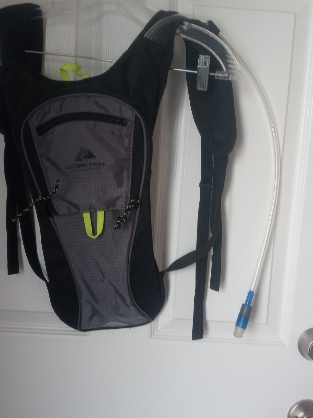 Ozark Trail Hydration Backpack in Black and Gray with Lime Accent